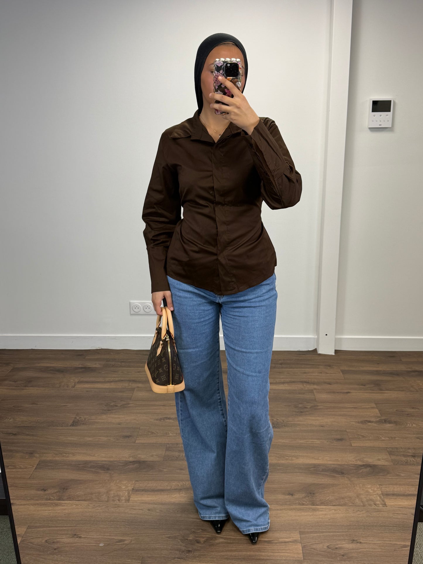 Chemise cintrée à la taille en coton